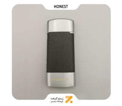 فندک گازی هانست با روکش چرم مشکی-Honest Leather Lighter SN-LIHN-2201-5