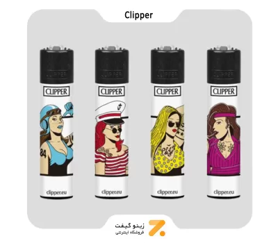 فندک گازی کلیپر مدل لاو تتو-Clipper Lighter Love Tattoo ​Series