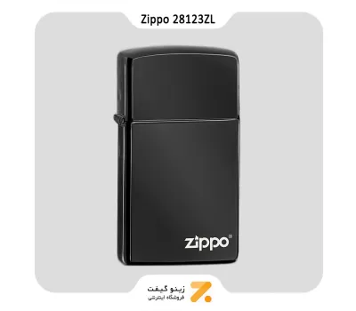 ​Zippo Lighter 28123ZL SLIM ABYSS فندک بنزینی زیپو اسلیم با رنگ بلک آیس مدل 28123 زد ال