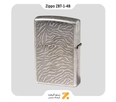 فندک بنزینی زیپو طرح ببر مدل زد بی تی-1-4 بی-Zippo Lighter ZBT-1-4B TIGER EYE EMBLEM (SILVER)