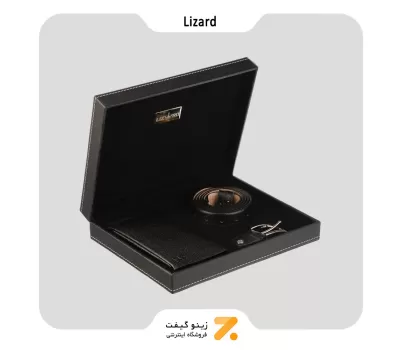 ست هدیه مردانه لیزارد مدل چرم طبیعی کد ال زد 2203-5-​Lizard Leather SN-LTLZ-2203-5