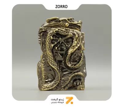 فندک بنزینی زورو طرح اژدها مدل 2202-201-​Zorro Lighter SN-LIZO-2202-201