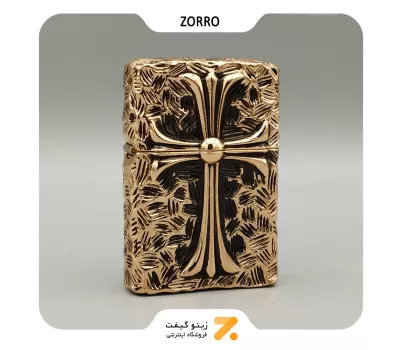 فندک بنزینی زورو طرح صلیب مدل 2202-219-​Zorro Lighter SN-LIZO-2202-219