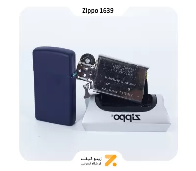 فندک بنزینی زیپو اسلیم سورمه ای مدل 1639-​Zippo Lighter 1639 SLIM NAVY BLUE MATTE