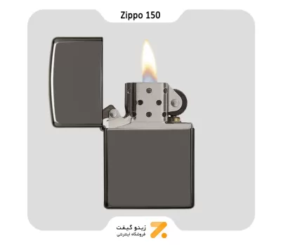 فندک بنزینی زیپو بلک آیس زیپو مدل 150-Zippo Lighter 150 Black Ice
