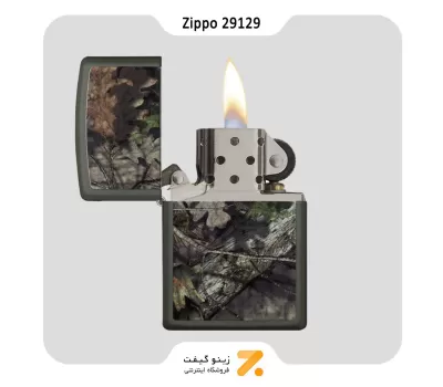 فندک بنزینی زیپو سبز مدل 29129 طرح خزه و درخت-​Zippo Lighter 29129 Mossy Oak