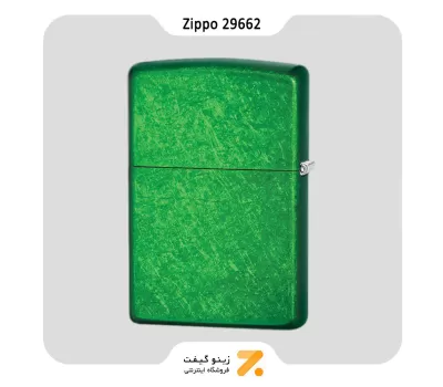 فندک بنزینی زیپو سبز مدل 29662-​Zippo Lighter 29662 24840 STAMPED LEAF DESIGN
