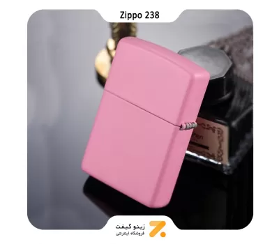 فندک بنزینی زیپو صورتی مدل 238-Zippo Lighter ​238 REGULAR PINK MATTE