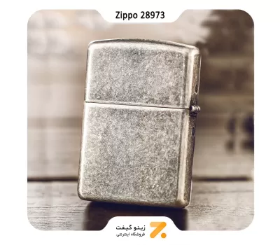 فندک بنزینی زیپو طرح آنتیک مدل 28973-Zippo Lighter 28973 ARMOR ANTQ SLVR PLT