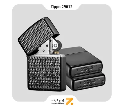 فندک بنزینی زیپو طرح برگ مدل 29612-Zippo Lighter ​29612 24095 LEAF DESIGN