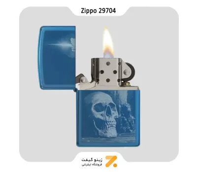 فندک بنزینی زیپو طرح جمجمه مدل 29704-Zippo Lighter ​29704 20446 SKULL DESIGN