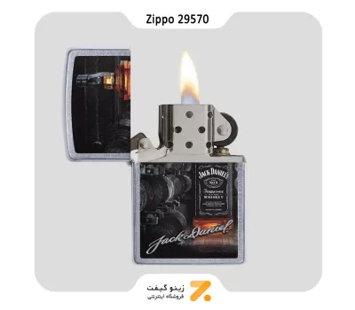فندک بنزینی زیپو طرح جک دنیلز مدل 29570-Zippo Lighter 29570 207 JACK DANIELS