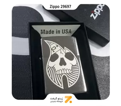 فندک بنزینی زیپو طرح شعله و اسکلت مدل 29697-Zippo Lighter ​29697 200 PF18 ZIPPO FLAME DESIGN