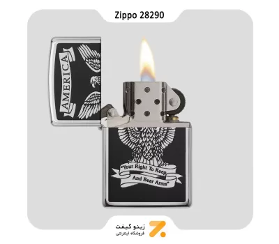 فندک بنزینی زیپو طرح عقاب نماد امریکا مدل 28290-Zippo Lighter ​28290-000009 250 EAGLE
