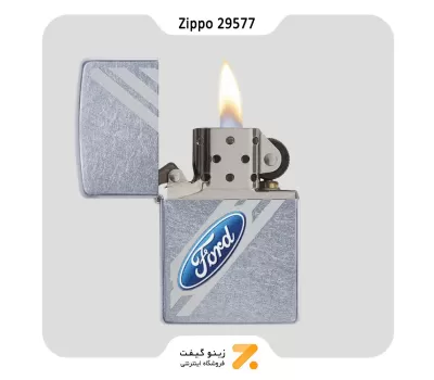 فندک بنزینی زیپو طرح فورد مدل 29577-Zippo Lighter ​29577 207 FORD
