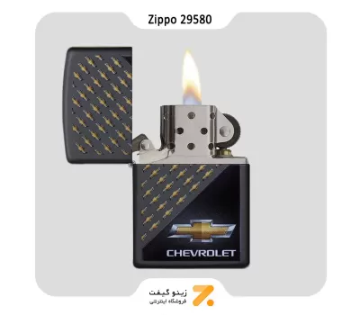 فندک بنزینی زیپو طرح لوگو شورلت مدل 29580-​Zippo Lighter 29580 218 CHEVROLET