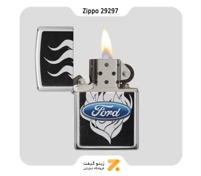 فندک بنزینی زیپو طرح لوگو فورد مدل 29297-Zippo Lighter ​29297 250 FORD