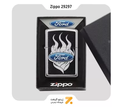 فندک بنزینی زیپو طرح لوگو فورد مدل 29297-Zippo Lighter ​29297 250 FORD