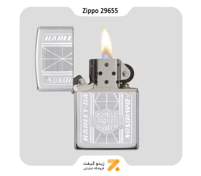 فندک بنزینی زیپو طرح لوگو هارلی دیویدسون مدل 29655-​Zippo Lighter ​29655 250 HARLEY DAVIDSON