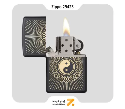فندک بنزینی زیپو طرح یین و یانگ مدل 29423-​Zippo Lighter 29423 218 YIN YANG 2