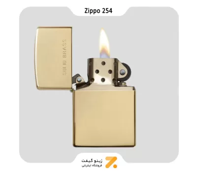 فندک بنزینی زیپو طلایی مدل 254-Zippo Lighter ​254 HP BRASS WSOLID BRASS-720060399