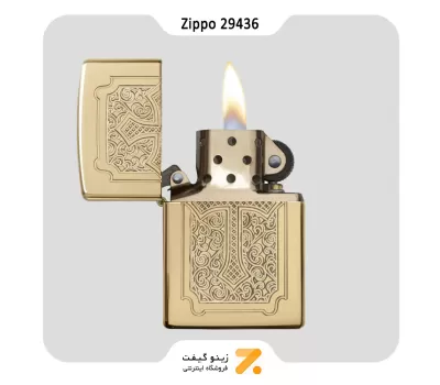 فندک بنزینی زیپو طلایی مدل 29436 طرح صلیب-Zippo Lighter ​29436 169 ECCENTRIC