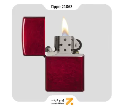 فندک بنزینی زیپو قرمز مدل 21063-​Zippo Lighter 21063 REG CANDY APPLE RED MT LT