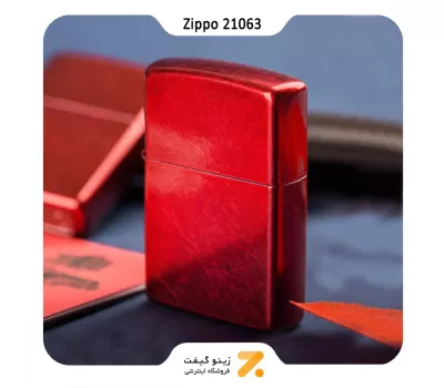 فندک بنزینی زیپو قرمز مدل 21063-​Zippo Lighter 21063 REG CANDY APPLE RED MT LT