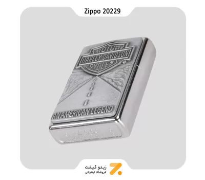 فندک بنزینی زیپو مدل 20229 طرح برجسته لوگو موتور هارلی دیویدسون-Zippo Lighter 20229- 207H-D AMERICAN LEGEND