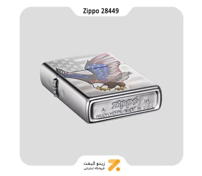 فندک بنزینی زیپو مدل 28449 طرح پرچم آمریکا-Zippo Lighter 28449-000009 250 EAGLE FLAG