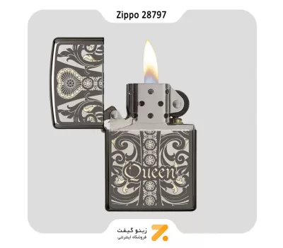 فندک بنزینی زیپو مدل 28797 طرح ملکه-Zippo Lighter 28797 150 QUEEN