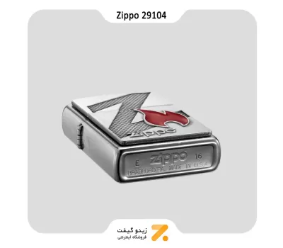 فندک بنزینی زیپو مدل 29104 طرح برجسته لوگو زیپو-Zippo Lighter 29104 Z FLAME