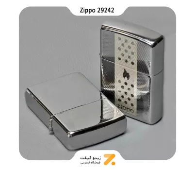فندک بنزینی زیپو مدل 29242 طرح لوگو زیپو-Zippo Lighter 29242 250 CHIMNEY DESIGN