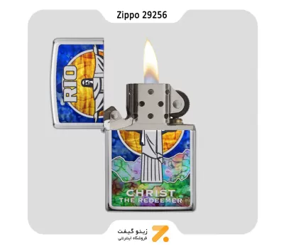فندک بنزینی زیپو مدل 29256 طرح تندیس مسیح-Zippo Lighter 29256 250 CHIRST THE REDEEEMER
