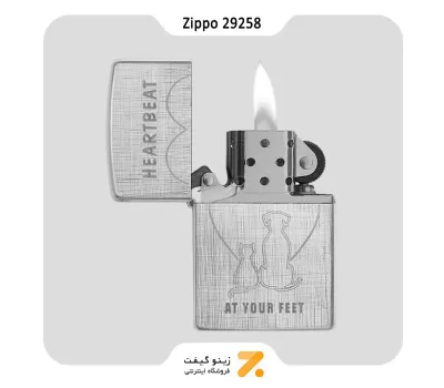 فندک بنزینی زیپو مدل 29258 طرح سگ و گربه-Zippo Lighter 29258 28181 CAT & DOG