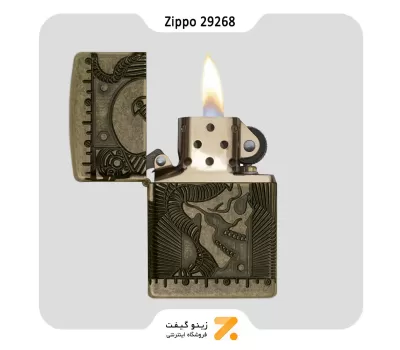 فندک بنزینی زیپو مدل 29268 طرح اسکلت-Zippo Lighter 29268 STEAMPUNK
