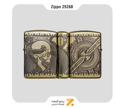 فندک بنزینی زیپو مدل 29268 طرح اسکلت-Zippo Lighter 29268 STEAMPUNK