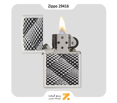 فندک بنزینی زیپو مدل 29416 طرح نقطه-Zippo Lighter 29416 DOTS & BOXES