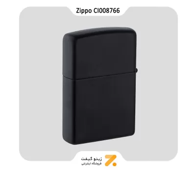 فندک بنزینی زیپو مشکی مدل سی آی 008766-Zippo Lighter 218 CI008766 PLANETA GUARANTEE