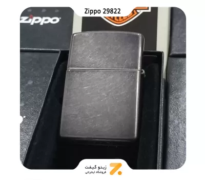فندک بنزینی زیپو پلاک برجسته لوگو هارلی دیویدسون مدل 29822-Zippo Lighter ​29822 28378 H-D BAR AND SHEILD