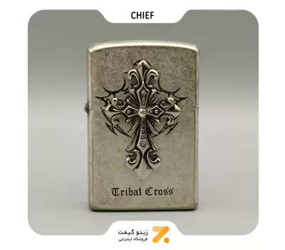 فندک بنزینی چیف طرح صلیب مدل 2201-18-Chief Lighter SN-LICH-2201-​18