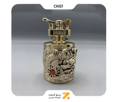 فندک بنزینی چیف طلایی طرح اژدها مدل 2201-136-​Chief Lighter SN-LICH-2201-136