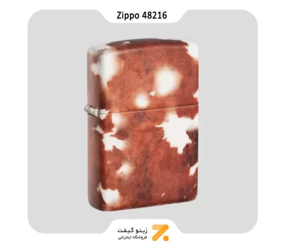 فندک زیپو 540 رنگ مدل 48216 طرح چرم گاو-Zippo Lighter 48216 Cow Print Design