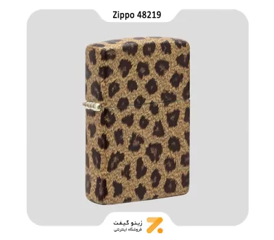 فندک زیپو 540 رنگ مدل 48219 طرح پوست پلنگ-​Zippo Lighter 48219 Leopard Print Design
