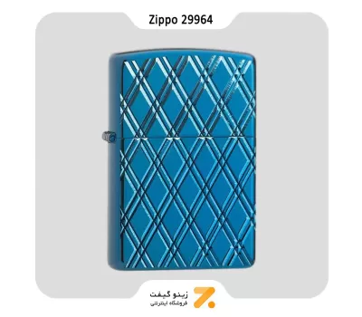 فندک زیپو آبی مدل 29964 طرح الماس-Zippo Lighter 29964 ARMOR HP​ BLUE DIAMONDS