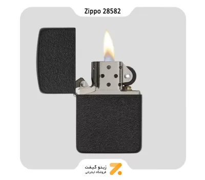 فندک زیپو آسفالتی مدل 28582-Zippo Lighter 28582 1941 BLACK CRACKLE