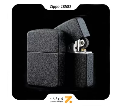 فندک زیپو آسفالتی مدل 28582-Zippo Lighter 28582 1941 BLACK CRACKLE