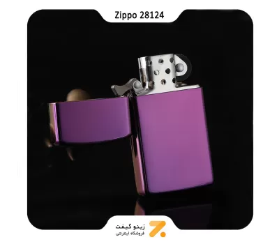 فندک زیپو اسلیم بنفش براق مدل 28124-Zippo Lighter 28124 000009 NEW SLIM ABYSS