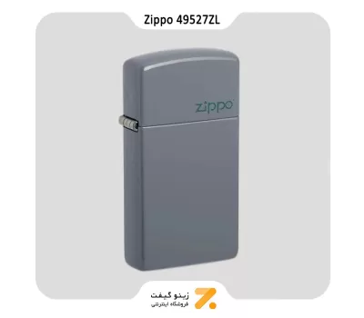فندک زیپو اسلیم طوسی مدل 49527 زد ال-​Zippo Lighter 49527ZL Slim Flat Grey Matte