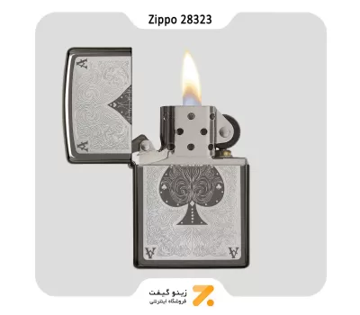 فندک زیپو بلک آیس آس پیک مدل 28323-​Zippo Lighter 28323 150 ACE FILIGREE